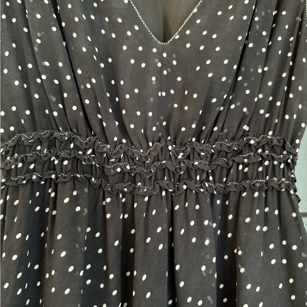 Elegant Black and Tan Dress - Picture 4 of 6